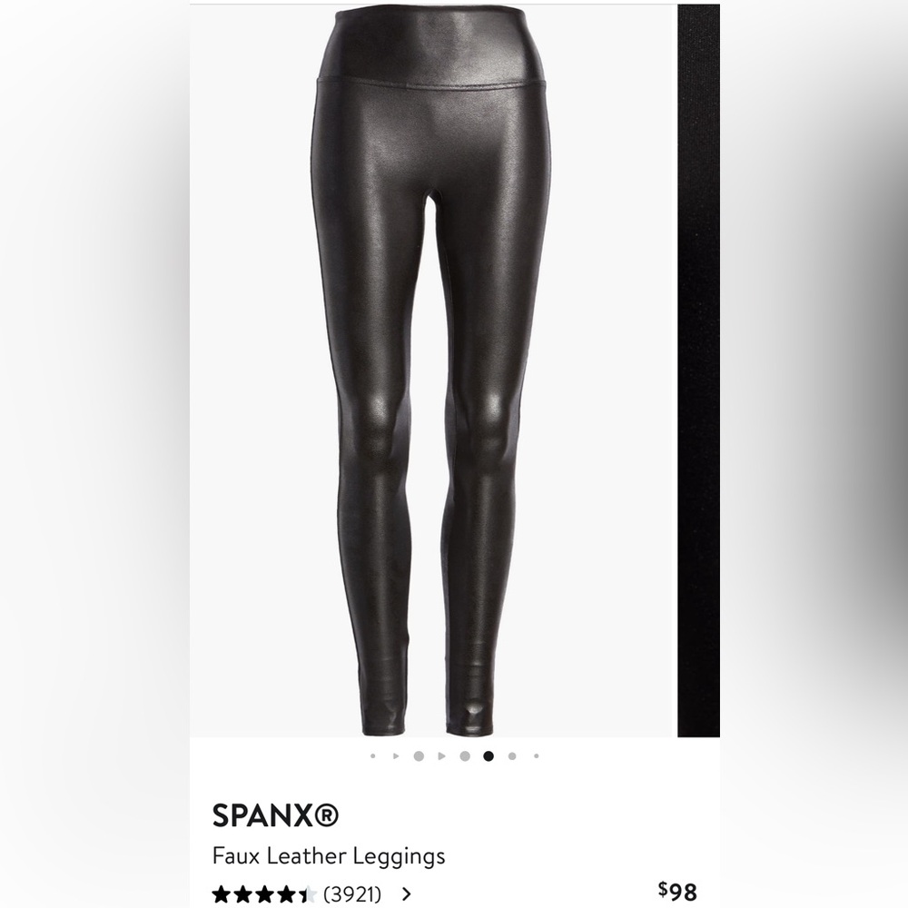 SPANX faux leather leggings S